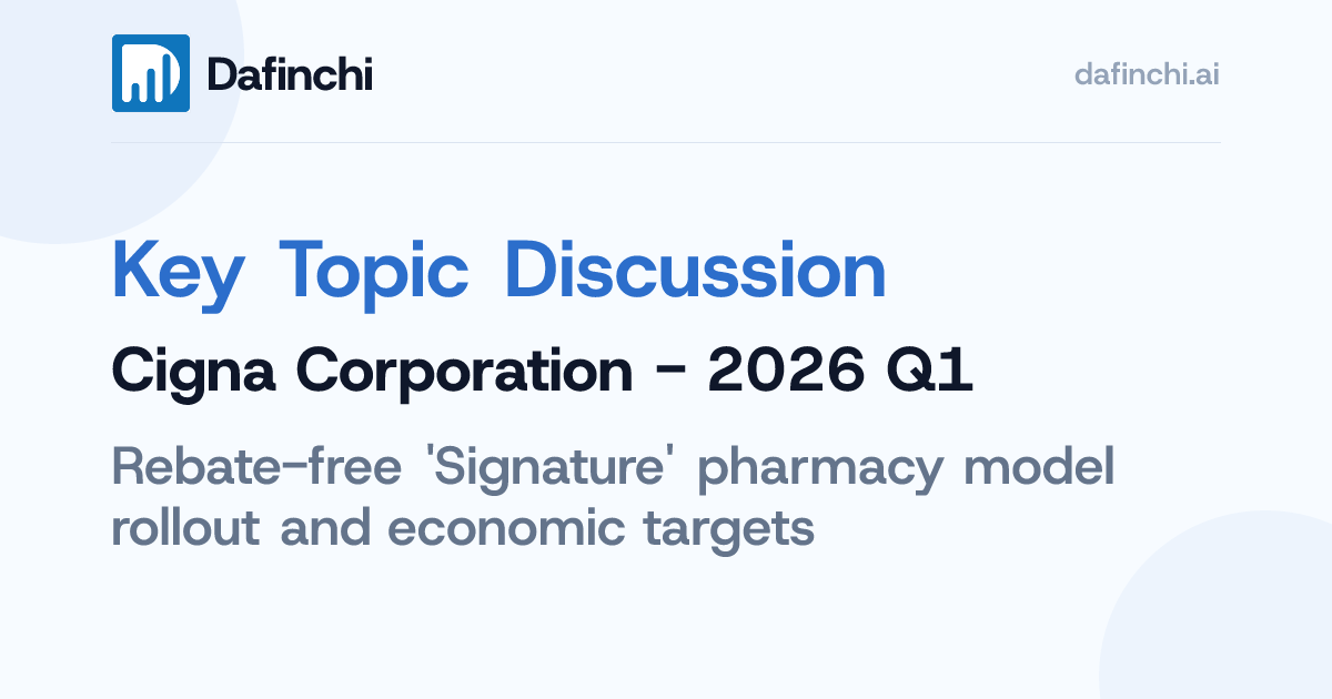 Cigna Corporation: Rebate-free 'Signature'... - Dafinchi AI
