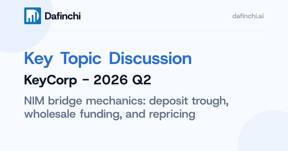 KeyCorp: NIM bridge mechanics: deposit... - Dafinchi AI