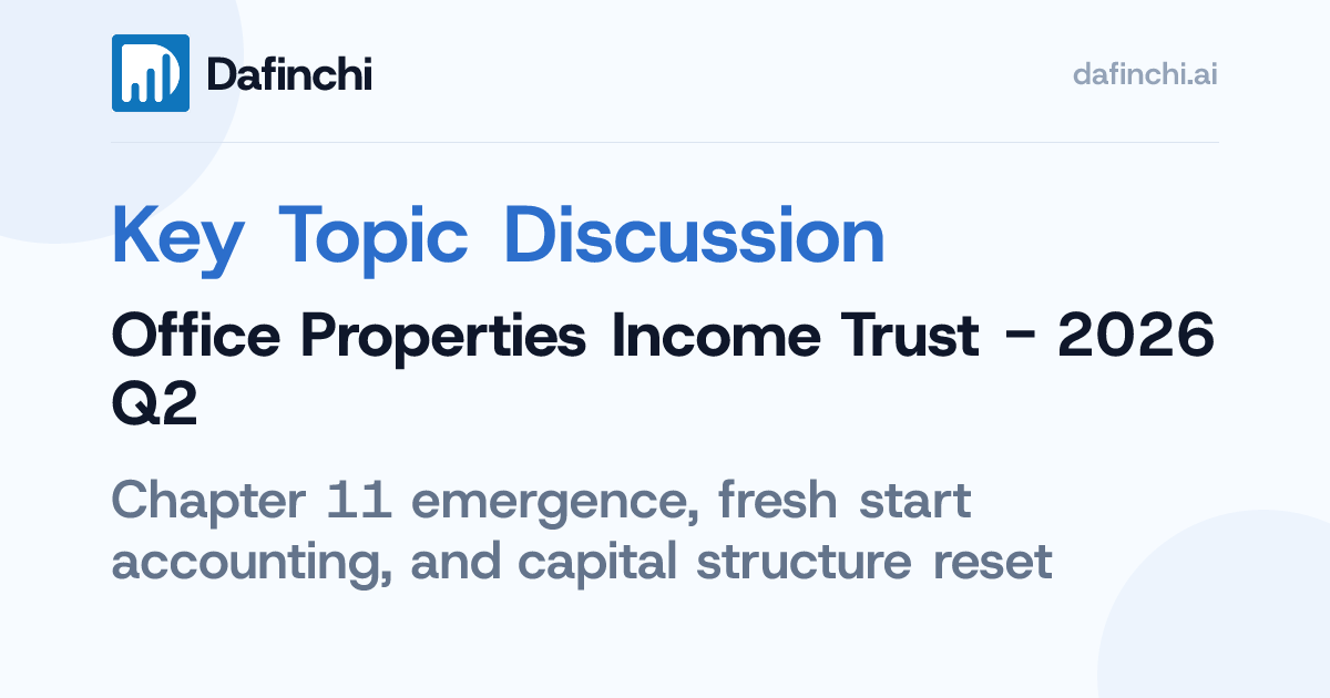 Office Properties Income Trust: Chapter 11... - Dafinchi AI